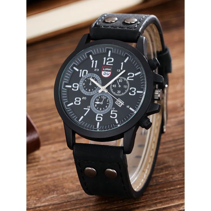 5-piece Men's Watch And Bracelet Set,Watch Series,Paired With Necklace And Ring